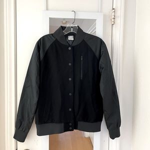 NIKE Womens Wool Destroyer Varsity Letterman Bomber Jacket